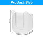 Smooth-edged transparent tissue dispenser wall mount in detail