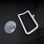 Easy-to-install no-drill towel hanger for convenient use in bathrooms and kitchens.
