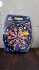 Back view of the classic magnetic dartboard safe for indoor family fun
