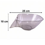 Basket draining water efficiently in a kitchen sink