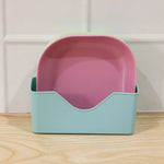 Nestable multi-compartment plastic snack plates