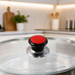 Pressure cooker lid knob replacement for safe handling