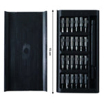 open compact case showing organized screwdriver bits