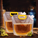 Front view of airtight food storage bag showing clear plastic pouch and handle