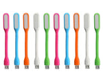 Assorted USB LED Light Lamps in various colors, connected via USB.