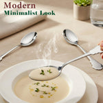 Serving spoon with carved handle for elegant dining setup