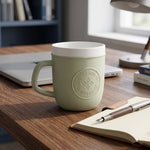 Home office leather texture tea cup made from durable plastic