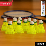 Bright neon yellow Konex plastic badminton shuttlecocks for enhanced visibility