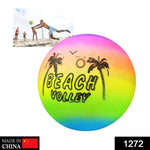 Soft Kids Beach Ball in a vibrant rainbow design, perfect for play.