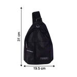Side profile of the sleek FERVENT Waterproof USB Charging Sling Bag, showcasing its compact design.