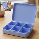 Compact medicine storage case with secure flip lid for daily use