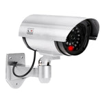 Outdoor dummy security camera positioned to enhance the visual security of a property.