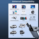 Detailed specifications label on  4-in-1 super fast car charger