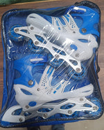 Vibrant LED inline skates showcasing flashing lights.