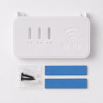 White WiFi router holder with open ventilation