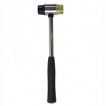 Rubber mallet hammer with steel handle and impact-resistant finish