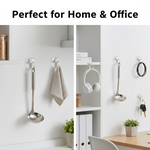 Close-up view of large plastic self adhesive wall hook showing heavy-duty build