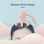 Using Octopus Massager to stimulate scalp and relax muscles