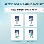 Self-adhesive wall hook holding kitchen towel in kitchen space