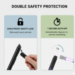 Comparison scale showing size of the FirePot flexible electric arc lighter