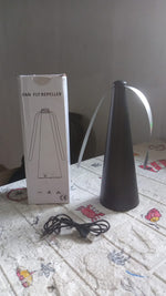 Modern fly protection fan with innovative design, keeping bugs away effortlessly.