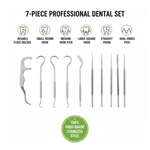 Detailed view of the reusable stainless steel floss pick, showcasing its design.