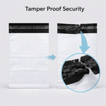 Courier bag with its secure, tamper-proof seal clearly visible.