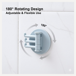 Detailed view of the punch-free adhesive wall hook showing its three foldable arms.