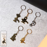 Shivling Trishul metal keychain set with antique finish