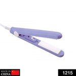 Close-up of the compact ceramic plates on the mini hair styler for smooth gliding.