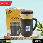 nekza Stainless Steel Thermos Flask in a vibrant red color, ready for use.