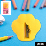Kids pencil sharpener with fun teddy design for school use