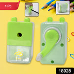Manual pencil sharpener showing easy sharpify station feature