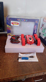 Front view of Electroplay remote control stunt car with anti-slip tires