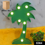 Side view of the Coconut Tree LED Lamp showcasing its intricate tree design and sturdy marble base.