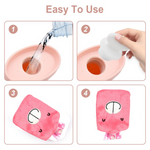 Pink Hot Water Bag displayed with its secure cap, highlighting leak-proof design.