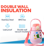 Close-up of leak-proof cap on vacuum insulated water bottle