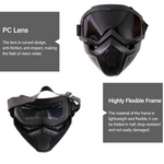 Side ventilation holes on the goggles mask to enhance airflow and prevent fogging.