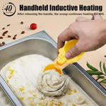 Single plastic ice cream scoop spoon, demonstrating its sturdy build.