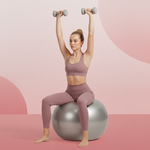 Packaged 75CM gym ball with foot pump in a box