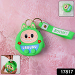Open cartoon coin pouch showing interior space for coins and small items