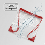 Dimensions diagram for the ClassiCarry clear waterproof stadium bag, showing size details.