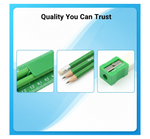 Sharpener and eraser from the 5-piece stationery kit for kids.