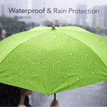 Ergonomic soft foam grip handle of the DrizzlePro umbrella.