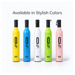Vibrant polyester canopy of the open Wine Bottle Umbrella.