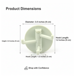Rear view of the strong adhesive backing on the punch-free utility hook for easy installation.