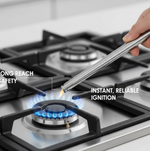 Stainless steel 4-in-1 kitchen tool set showcasing its versatile functions