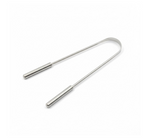 Graphic illustrating the main features of the MintGuard stainless steel tongue cleaner.