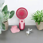 USB desk fan with stand for hands-free cooling