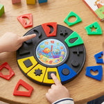 Shape sorter clock learning toy for early education
